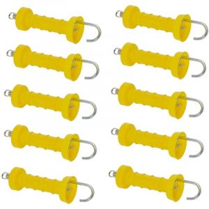 farming Poign&eacute;e de barri&egrave;re 10 pi&egrave;ces &agrave; Ressort de Tension pour cl&ocirc;ture &eacute;lectrique de p&acirc;turage - Lot de 10