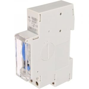 Minuterie m&eacute;canique de 24 heures Minuterie minimale de 15 minutes Montage sur rail Batterie int&eacute;gr&eacute;e, SUL180a AC220-240V Gris - SUL180a AC220-240V