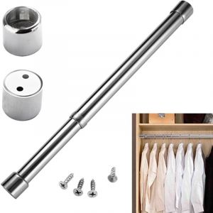 Ccykxa - a Tringle à Vêtements Extensible,Tube de Penderie Télescopique Flexible,Barre de Penderie Extensible en Acier Inoxydable,31-51 Cm Tringle à