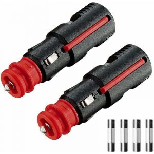 Allume-Cigares Fiche, 12mm Hella (DIN) et 21mm US Prises, Normes DIN ISO 4165 standards, avec 10A 16A Fusible 12V/24V Adaptateur C&acirc;ble d'extension