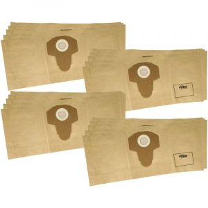 20x Sacs compatible avec Parkside pnts 1300 D3, pnts 1300 C3, pnts 1300 E4 aspirateur - papier, 58,5cm x 25,4cm marron - Vhbw