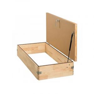 Echelle Direct &ndash; Trappe de visite 60x130 cm &ndash; V&eacute;rin &agrave; gaz pour ouverture s&eacute;curis&eacute;e &ndash; Caisson 20 cm &ndash; &Eacute;paisseur 3.6 cm &ndash; LXW60X130