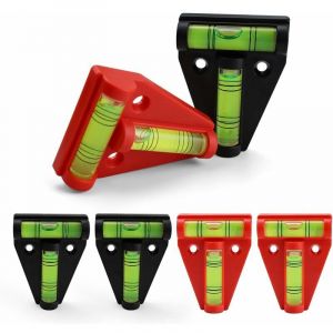 Petit Niveau &agrave; Bulle, 6 Pi&egrave;ces Niveau &agrave; Bulle, Mini Niveau &agrave; Bulle, Niveau Camping Car, Mesure Pr&eacute;cise, Adapt&eacute; aux Camping Cars, Caravanes, Camping,