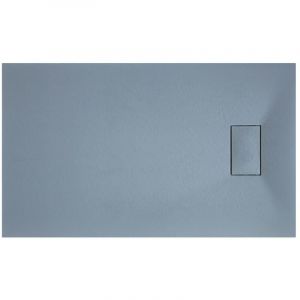 Idralite - Bac à douche gris effet pierre en smc rectangulaire mod. Strong 70x100 cm