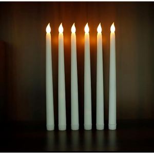 Lot de 6 Bougies &agrave; Led sans Flamme, Bougie &Eacute;lectrique, Bougies Lampe pour Assomption/Anniversaire/No&euml;l/la Toussaint/D&icirc;ner aux Chandelles