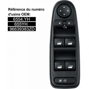 Commande de l&egrave;ve-vitre C4 Picasso 6554.YH Bouton de commande de l&egrave;ve-vitre pour Citro&euml;n C4 Grand Picasso
