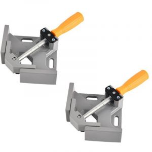 2 Pcs Serre Joint Angle 90 &deg;, Etau D'angle Alliage d'Aluminium, Pince de Soudage d'angle avec m&acirc;choire pivotante r&eacute;glable, pour Outils Menuisier,