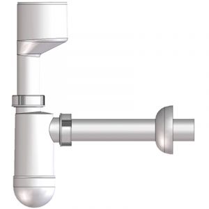 Ferrari Srl - Siphon d'urinoir DN32 avec raccord excentrique et rosette