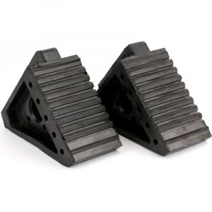 Lot de 2 Cale de Roue Voiture Bloc Anti-dérapant Bouchon Alignement de Roue pour Moto de Camion de Voiture, Noir (3,85 kg)