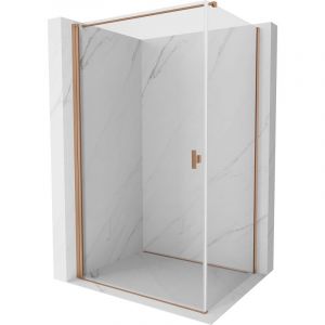 Mexen Mist-B cabine de douche battante 80 x 120 cm, transparent, cuivre bross&eacute; - 8A2T-080-120-65-00