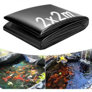 [JAMAIS UTILIS&Eacute;] 2x2m Bache Bassin, B&acirc;che Bassin Ext&eacute;rieur 0.2mm Epaisseur, Liner Bassin Jardin pour Bassins D'agr&eacute;ment, Bassin a Poisson, Cascade