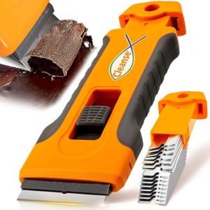 Grattoir Plaque Vitroc&eacute;ramique Induction Professionnel 10 Pi&egrave;ce Lames de rechange inclus avec le Grattoir &agrave; verre, Id&eacute;al pour Nettoyer, vers la beaut&eacute;