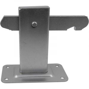 GeZu Impex Arr&ecirc;t de portail avec &eacute;querre de fermeture - But&eacute;e de porte galvanis&eacute;e