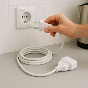 Rallonge &Eacute;lectrique Blanche 5m &ndash; 1380W, 220V-240V