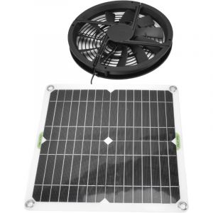 Kit de ventilateur solaire 100 w 12 v étanche avec grille de protection en métal pour poulailler, serres, abris de jardin, maisons pour animaux