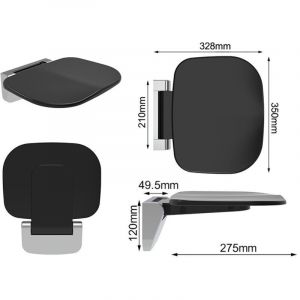 Siege de Douche Mural Rabattable，Tabouret de Douche Pliable Mural，Chaise De Douche Antid&eacute;rapante pour Handicap&eacute; Personnes &acirc;g&eacute;es - ferreux