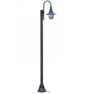 Lindby &ndash; Lampadaire d'ext&eacute;rieur Daphne 220 cm &ndash; Aluminium noir &ndash; Culot E27 &ndash; Indice de protection IP44 &ndash; &Eacute;clairage s&eacute;curis&eacute; pour terrasse et jardin