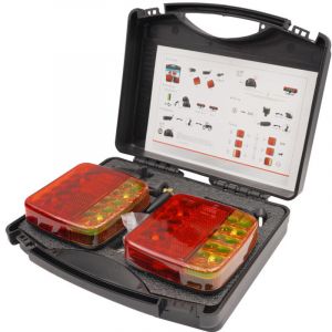 Plaque de feux sans fil pour remorque, kit &eacute;clairage arri&egrave;re remorque magn&eacute;tique feu led wifi,rechargeable LED feux arri&egrave;re remorque sans fil