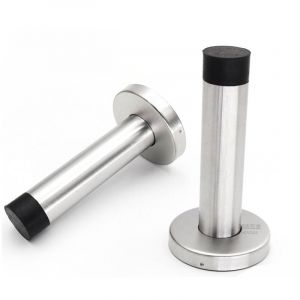Lot de 2 Bloc Porte - Butee de Porte Murale en Acier Inoxydable avec Pointe en Caoutchouc - Butoir Arret Mural - Bloque Porte Interieur