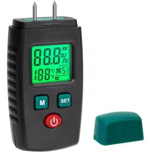 Testeur Humidit&eacute; D&eacute;tecteur d'Humidit&eacute; &agrave; Broche avec 5 Modes, &Eacute;cran LCD avec r&eacute;tro&eacute;clairage vert, D&eacute;tecteur de Moisissures pour Bois et Mat&eacute;riaux de