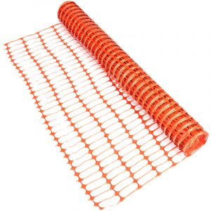 Swanew Barrière de signalisation 50m. Orange Clôture de chantier. h. 1m. Balisage de chantier
