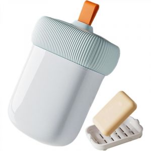 Porte-savon de voyage, Porte-savon de voyage pour savon, Bo&icirc;te &agrave; savon &eacute;tanche pour porte-savon de voyage avec couvercle - Porte-savon en barre avec