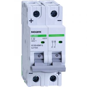 Disjoncteur unipolaire 16A &ndash; Protection CC pour syst&egrave;mes solaires &ndash; Calibrage &agrave; intensit&eacute; maximale &ndash; Installation facile avec c&acirc;bles adapt&eacute;s &ndash; Noark