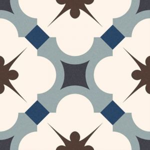 Carrelage ancien en gr&egrave;s c&eacute;rame bleu 16.5x16.5 cm &ndash; Finition mate &ndash; Surface 0.55 m&sup2; &ndash; Compatible chauffage au sol &ndash; Gayafores