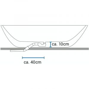 Baignoire îlot moderne design en acrylique pour salle de bain, isolation thermique - Blanc mat - 170x80x58cm - belaqua - Options au choix Sans