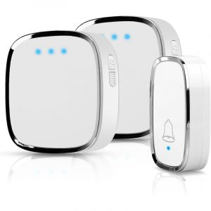 Sonnette sans Fil Exterieur Etanche: Sonnette sans Fil, Carillon sans Fil 300 M&egrave;tres, Sonnette Exterieur Etanche, Sonnette sans-Fil avec 2