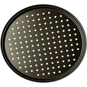 Po&ecirc;le &agrave; Pizza Punch Acier Au Carbone Plat Four Perfor&eacute; Multi-Usages Plaque &agrave; Pizzac Anti-adh&eacute;rent Plaques &agrave; Pizza Utilis&eacute;e pour P&acirc;tisserie, La Pizza,