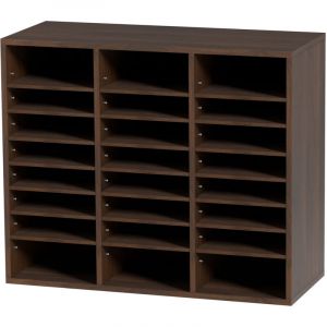 Mophorn - Organiseur de documents &agrave; 24 compartiments, trieur de bo&icirc;te aux lettres r&eacute;glable en bois 29'x12'x24.4' pour bureau, maison, salle de