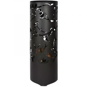Esschert Design - Brasero cylindre d&eacute;coupe laser 39 x 117 cm D&eacute;coupe oiseaux