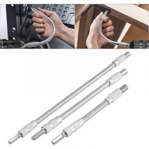 3 Pièces Rallonge Embout Visseuse Flexible Arbre Pour Perceuse Tournevis - 150mm/200mm/300mm, Tournevis Magnétique à Tige Hexagonale de 6,35 mm (1/4
