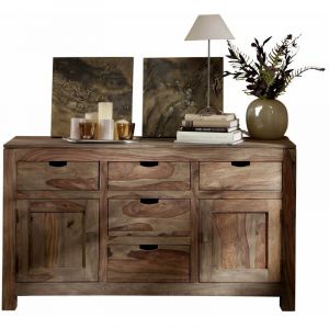 Buffet 140x42 Palissandre huilé Gris taupe nature grey 80