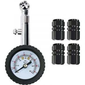 Manometre Pression Pneu-Jauge de Pression de Pneu Num&eacute;rique Haute Pr&eacute;cis 60 PSI-Portable Jauge de Pression pour Voiture Camion SUV Moto V&eacute;lo