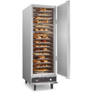 Mophorn - Chauffe-plats Boîte chaude, grand chauffe-plats à 16 niveaux - Équipé d'un bac à eau, d'une porte simple et d'étagères réglables. Armoire