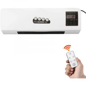 SJLERST Petit Climatiseur Chauffage Portable Mont&eacute; au Mur Climatisation Chaud Soufflant pour Salle de Bain Chambre, Prise UE 220V