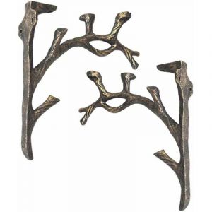 Supports d'&eacute;tag&egrave;re Vintage (2 pi&egrave;ces), Fonte, Forme de Branche &Eacute;querre &Eacute;tag&egrave;re, Faire l'ancien Artisanat, Support de Triangle d&eacute;coratif cr&eacute;atif,