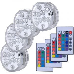 Lumi&egrave;re submersible de LED, Lampes sous-marines LED &Eacute;clairage Submersible Multi-couleur avec t&eacute;l&eacute;commande &Eacute;tanche IP68 pour Piscine/D&eacute;corations//F&ecirc;te