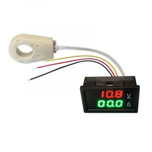 Tlily - AmpèRemèTre à Effet Hall, VoltmèTre dc 0-300 v 200 a, Moniteur de Batterie led, Compteur Tension Courant NuméRique 12 24 36 48 60 pour Voiture