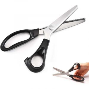 Ciseaux cranteurs pour couture. ciseaux couture professionnel en acier inoxydable pour coupe/couture de tissu papier feutre. Ciseaux Zig Zag pour