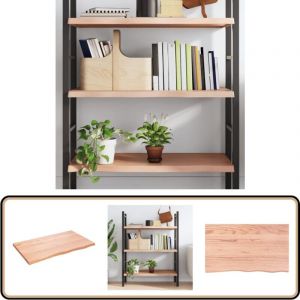Tagère murale marron clair bois chêne massif traité - Étagère Murale - Étagère Rustique - Étagère En Chêne - Meuble De Rangement - Décoration Murale