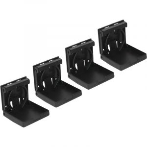 Basetbl - 4 pièces support de verre pliable support de tasse de boisson réglable pour rv voiture bateau montage vertical ou mural noir