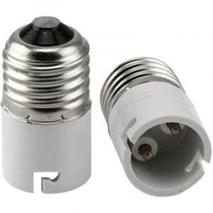 Convertisseur De Douille E27 &Agrave; B22, Adaptateur De Douille D'ampoule &Agrave; Vis &Agrave; Ba&iuml;onnette, Support D'ampoule Pour LED/CFL Et Ampoules &Agrave; Incandescence