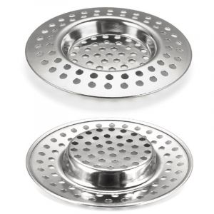 2 Pcs Filtre &eacute;vier Cuisine, Tamis lavabo en INOX, Filtre Cheveux Douche, Filtre de Vidange pour &eacute;vier, Grille Evier Cuisinepour Salle de Bain Cuisine