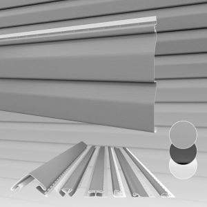 Hexim - Bardage Anthracite Gris Blanc, Revêtement de Façade, pvc-u, Protection Visuelle, Résistant aux uv: Gris, 24 Panneaux
