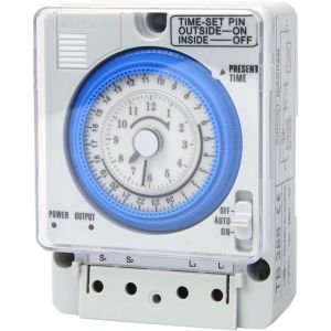 Rwoythk &ndash; Horloge analogique 24h sur rail DIN &ndash; Minuterie m&eacute;canique 16A &ndash; Programmation 15min &ndash; Alimentation 100-240V AC &ndash; Charge max 3500W