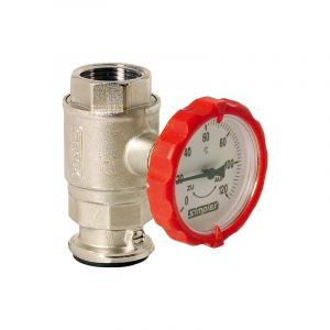 Banyo - Robinet a bois sph de pompe avec frein thermometre integre ø 63mm type s rond 1' ---rouge--'