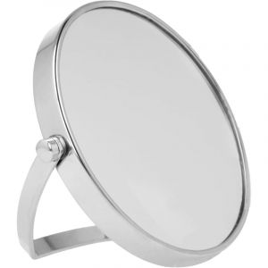 Beauty Miroir de maquillage - Miroir sur pied pour salle de bain et coiffeuse - Miroir rond avec vue normale et grossissement 5x - Miroir de